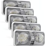 Aaleds 48-LED RV Interior Light 5‑Pack White 12V 8W Ultra Bright-0