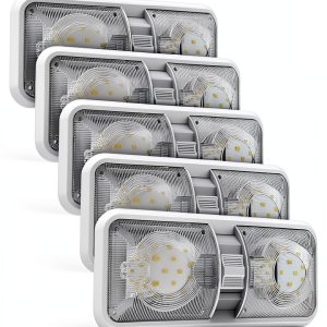Aaleds 48-LED RV Interior Light 5‑Pack White 12V 8W Ultra Bright-0