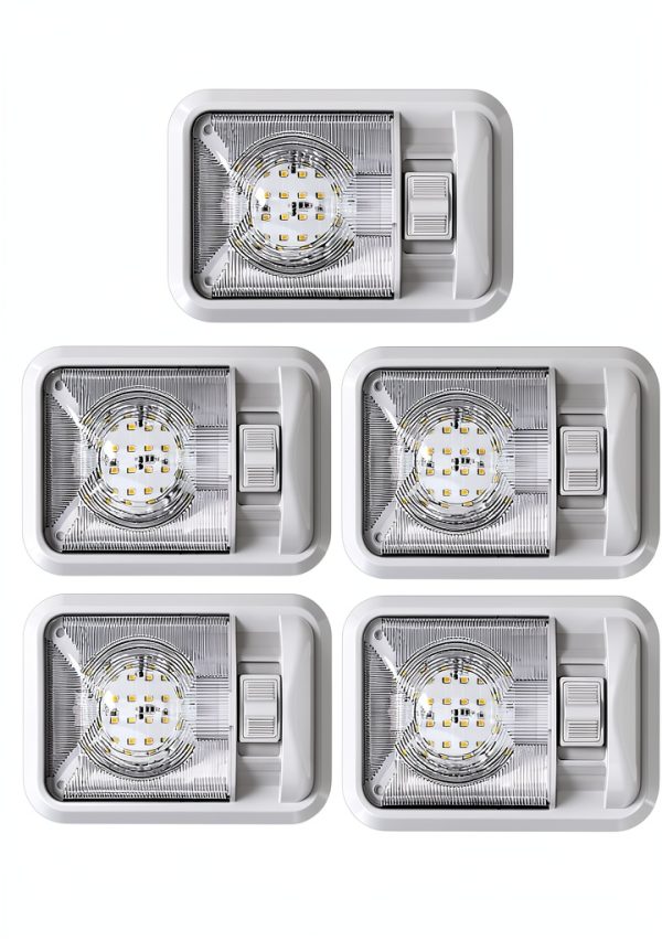 LED RV Ceiling Dome Light 5 Pack 12V Natural White 300LM Leisure LED-0